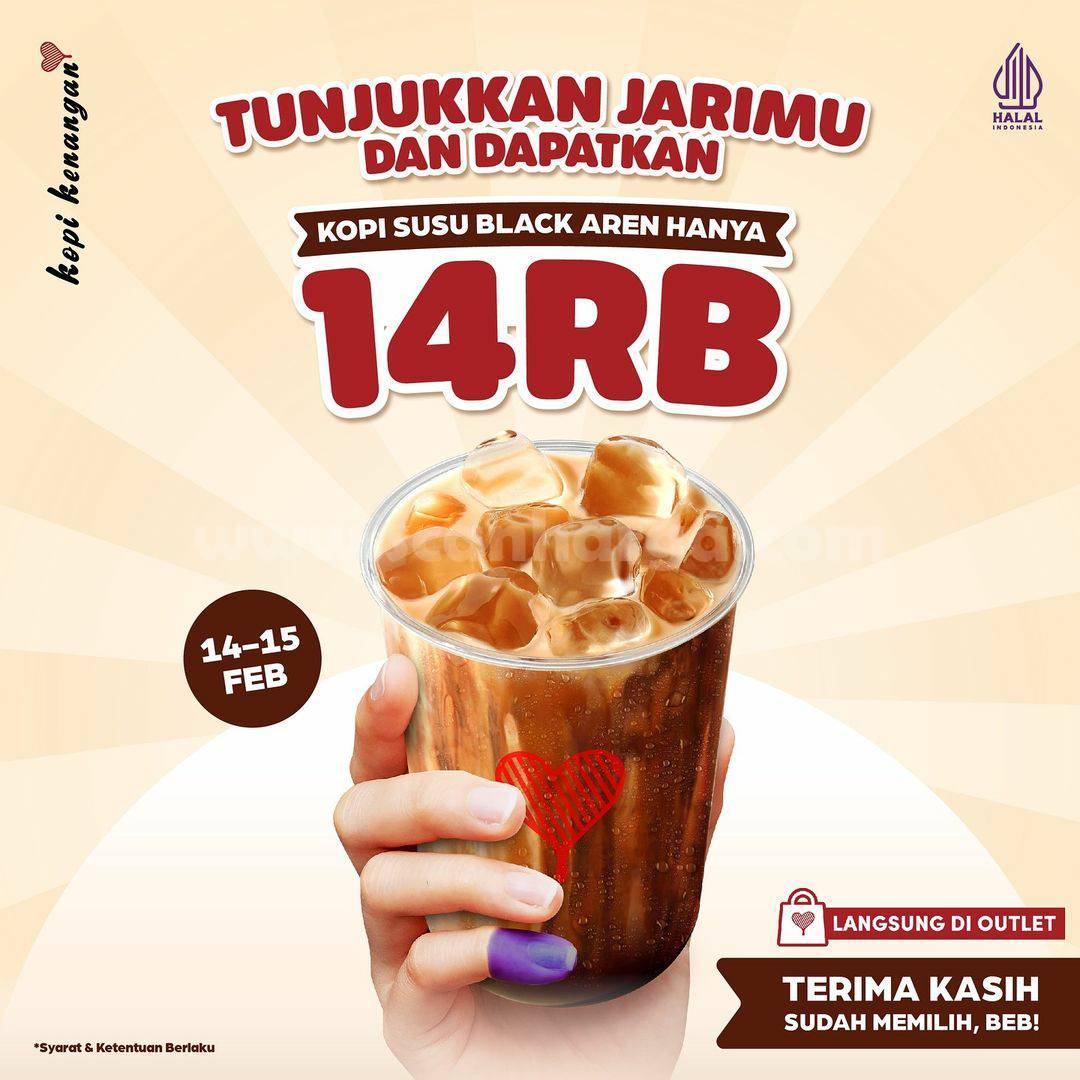 KOPI KENANGAN Promo PEMILU – Beli KOPI SUSU BLACK AREN Cuma Rp. 14RB